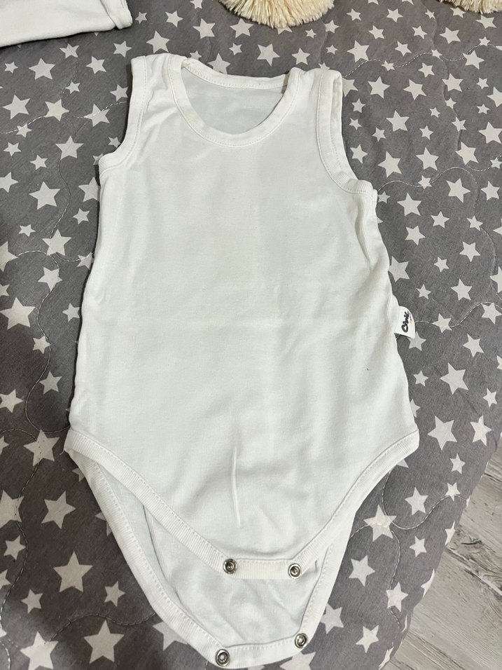 Beyaz bebek zibin body - Görsel 3