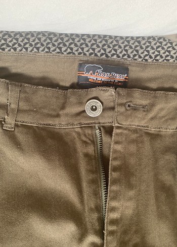 Erkek Kemerli Haki Kumaş Pantolon - Görsel 5