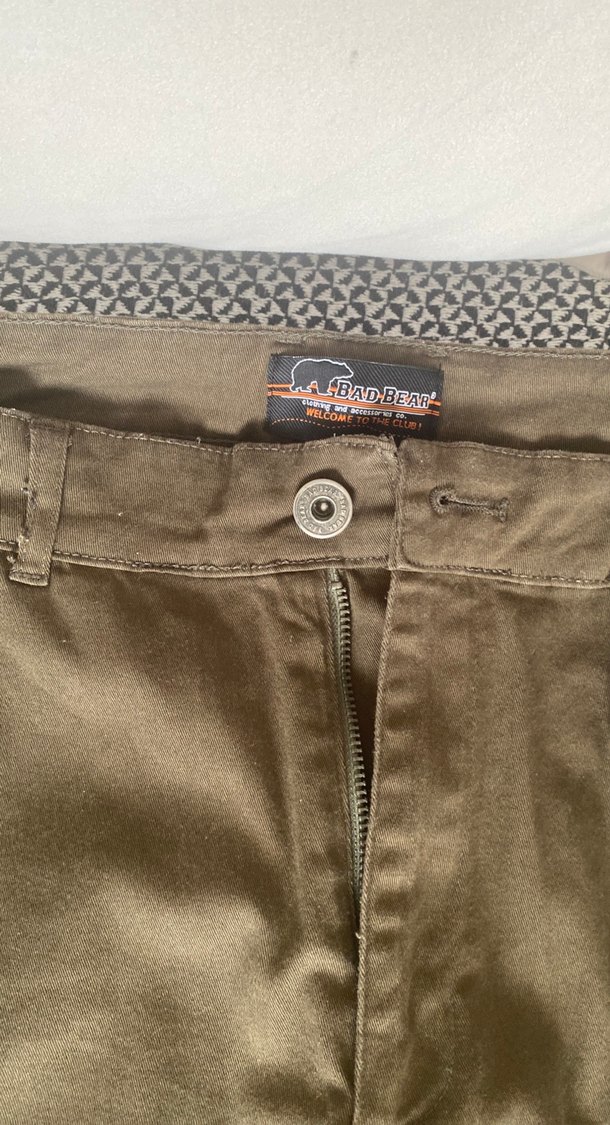 Erkek Kemerli Haki Kumaş Pantolon - Görsel 5