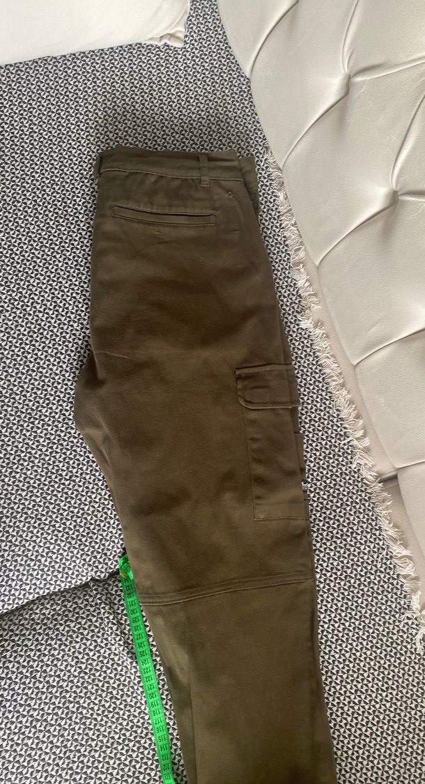 Erkek Kemerli Haki Kumaş Pantolon - Görsel 2