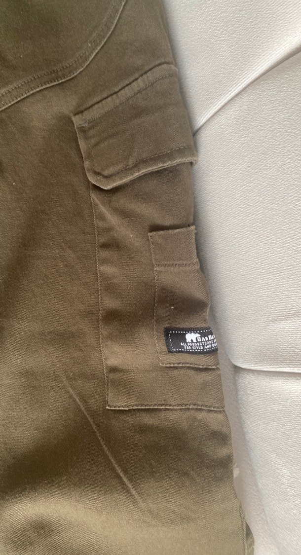 Erkek Kemerli Haki Kumaş Pantolon - Görsel 4