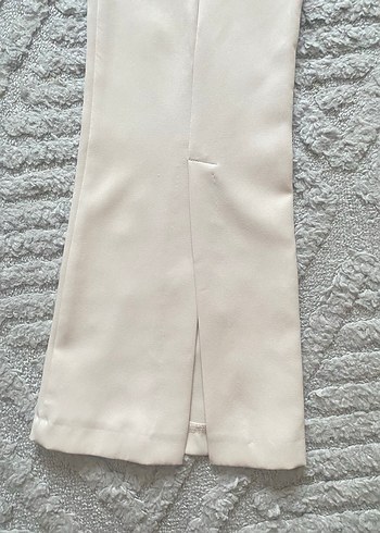 Bej Kadın Keten Midi Pantolon - Görsel 4