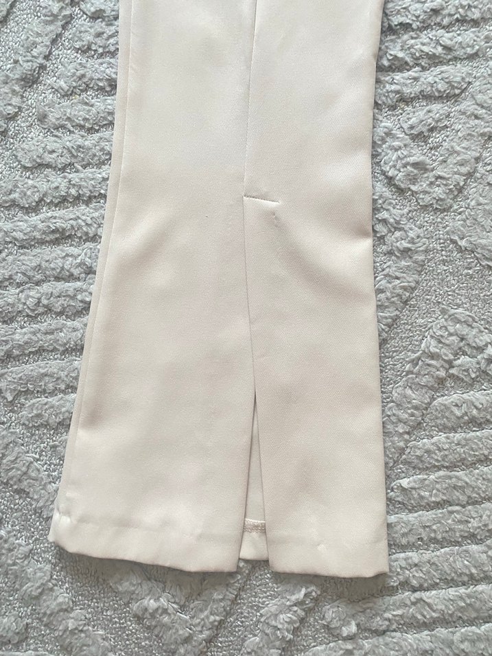 Bej Kadın Keten Midi Pantolon - Görsel 4