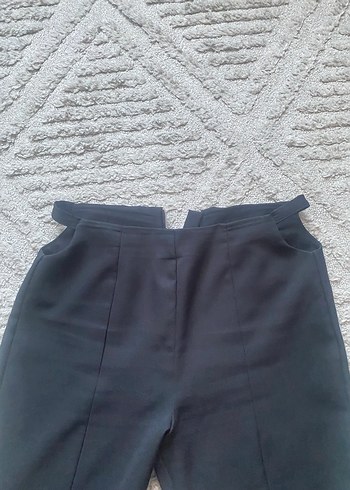 Siyah Midi Kadın Denim Pantolon - Görsel 4