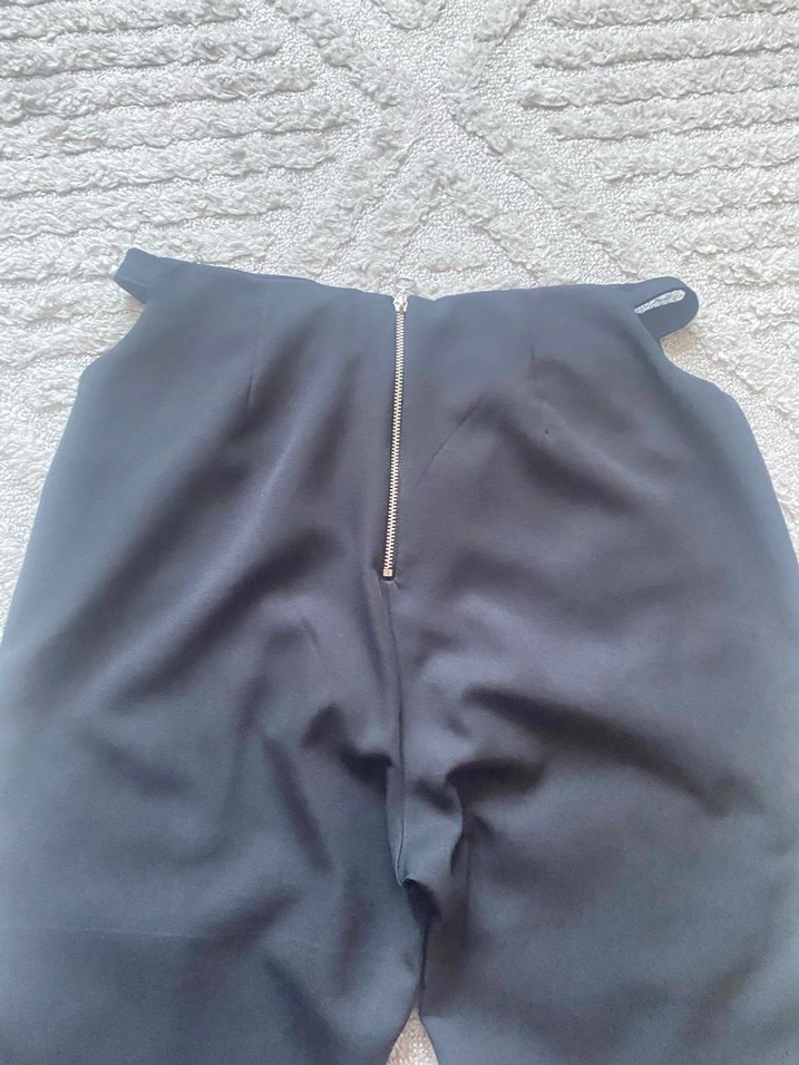 Siyah Midi Kadın Denim Pantolon - Görsel 5