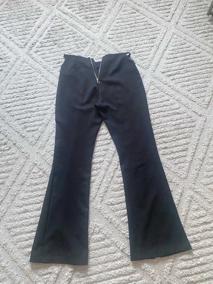 Siyah Midi Kadın Denim Pantolon - Görsel 2