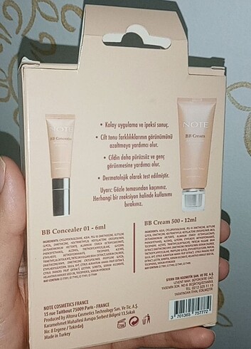  Beden Note kapatıcı, fondöten set