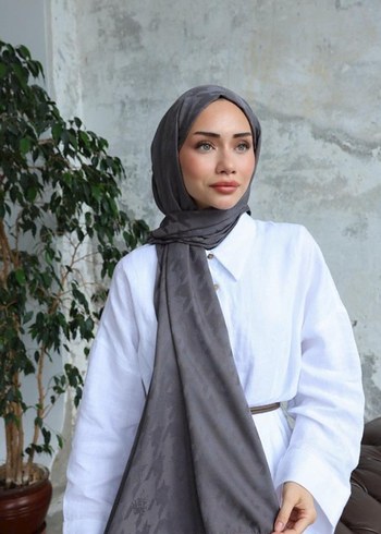 Antrasit İtalyan Jakar Şal - Görsel 3