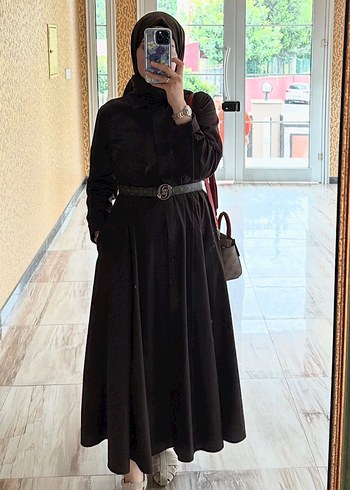 Vakko Kadın Aci Kahve Monogram Deri Kemer Altın Tokalı - Görsel 2