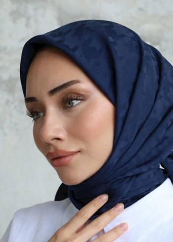 Kazayagi Lacivert Şal - Görsel 2