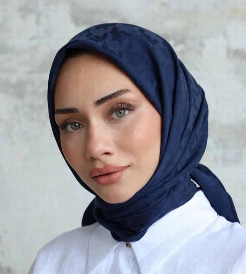 Kazayagi Lacivert Şal - Görsel 4