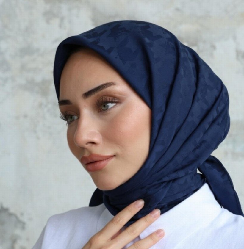 Kazayagi Lacivert Şal - Görsel 2