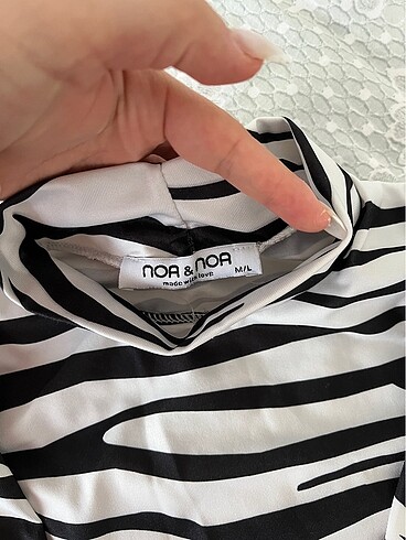m Beden Uzun kollu zebra crop