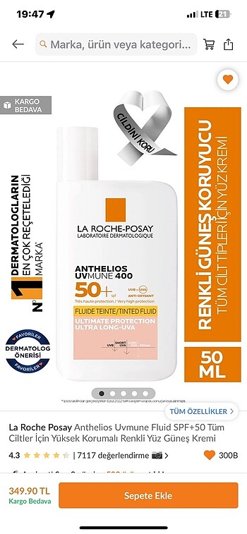 LA ROCHE POSAY GÜNEŞ KREMİ