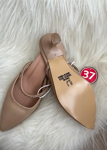 Topuklu Bej Stiletto Kadın Ayakkabı - Görsel 3