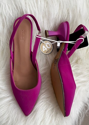 Pembe Süet Stiletto Topuklu Kadın Ayakkabı - Görsel 3