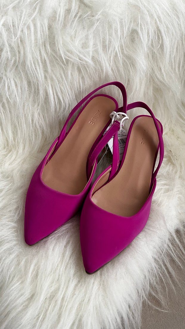 Pembe Süet Stiletto Topuklu Kadın Ayakkabı - Görsel 2