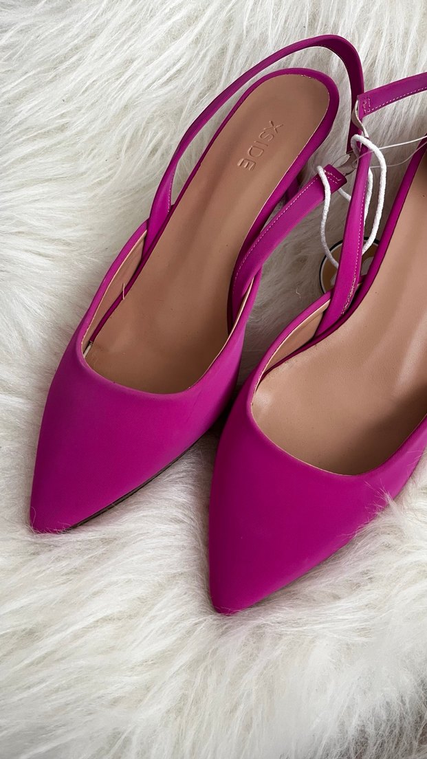 Pembe Süet Stiletto Topuklu Kadın Ayakkabı - Görsel 4