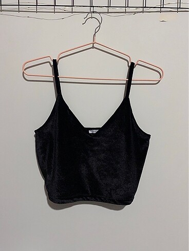 kadife crop top