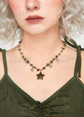 Sheinside Nakisli Boncuklu Bohem Fairycore Kolye