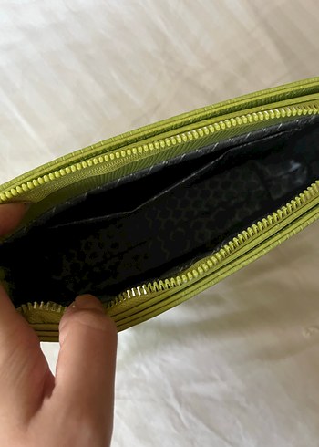 Yeşil Deri Yılan Desenli Kadın Çanta - Görsel 5