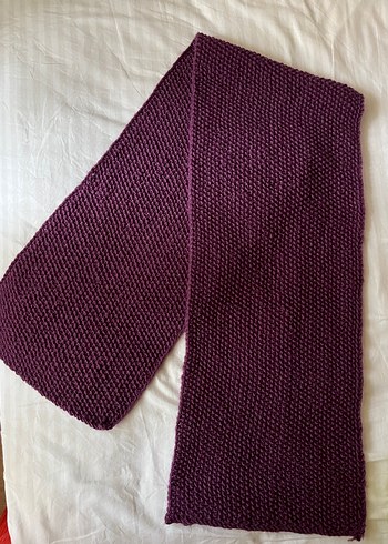 Bordo Kadın Örgü Atkı - Görsel 3