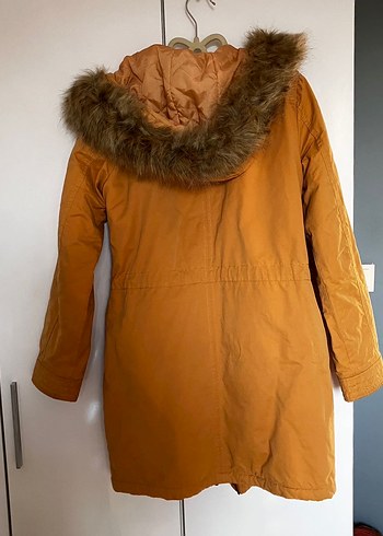 Kürklü Bej Kadın Kışlık Mont - Görsel 5