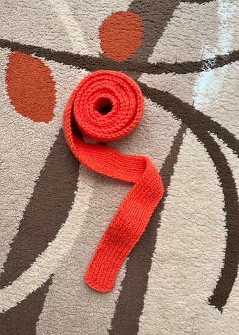 Turuncu ince-Skinny atkı / Y2K atkı - Görsel 2