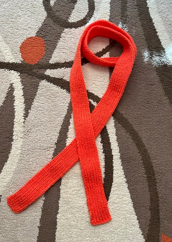 Turuncu ince-Skinny atkı / Y2K atkı - Görsel 3