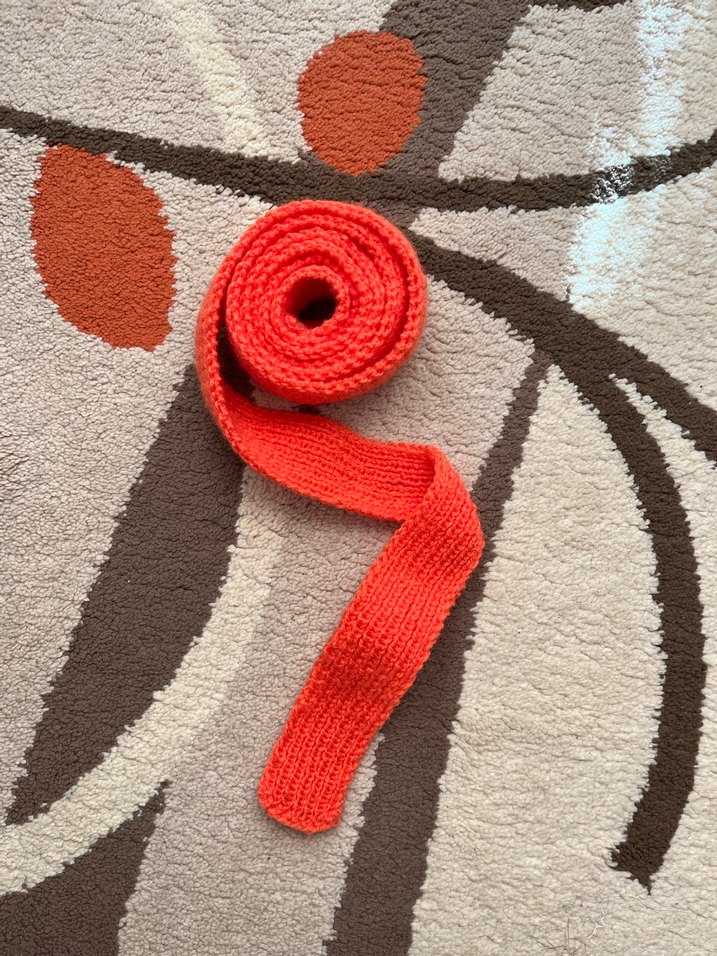 Turuncu ince-Skinny atkı / Y2K atkı - Görsel 2