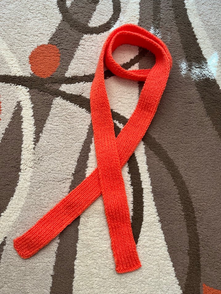 Turuncu ince-Skinny atkı / Y2K atkı - Görsel 3