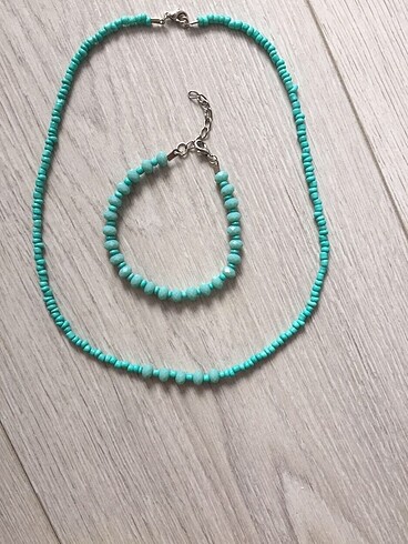 Accessorize Turkuaz kolye +bileklik