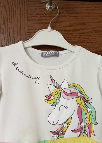 Flowers marka 4-5 yaş için elbise deforme solma leke yoktur - Görsel 3