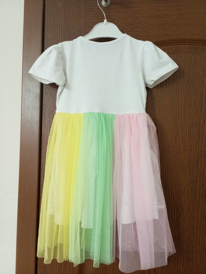 Flowers marka 4-5 yaş için elbise deforme solma leke yoktur - Görsel 2