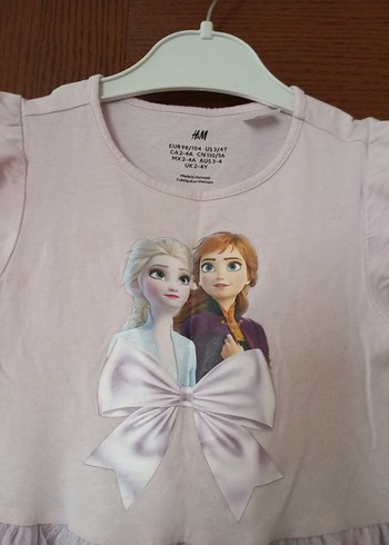H&M marka 4 yaş için elbise lila renk deforme yoktur - Görsel 2