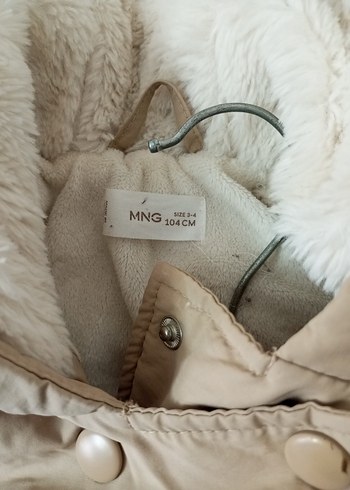 Mango 3-4 yaş için mont içi polar krem renk deforme yoktur - Görsel 4