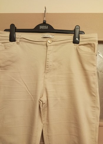 LC Waikiki LCW 44 beden likralı yüksek Bel krem renk pantolon yepyeni