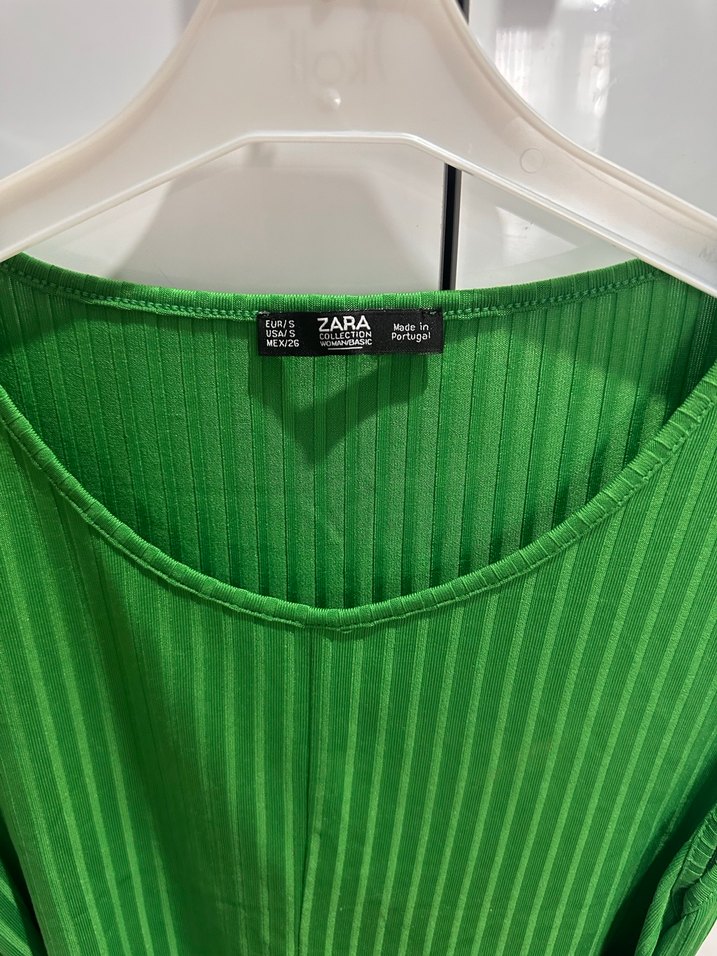 Zara yeşil şık bluz - Görsel 2