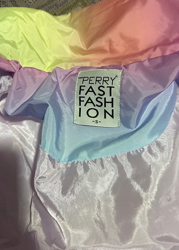 s Beden Pastel Renkli Tie-Dye Kadın Kışlık Şişme Mont