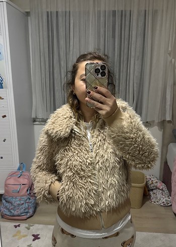 Bej Kürk Detaylı Kadın Ceket - Görsel 3