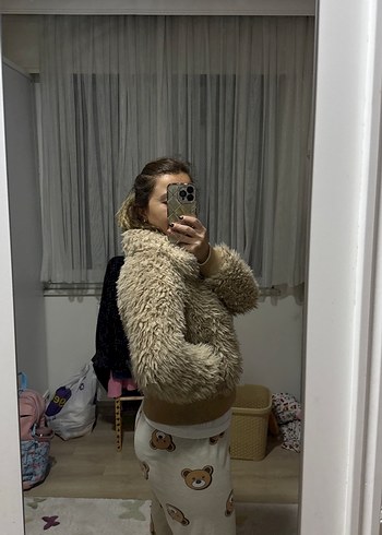 Bej Kürk Detaylı Kadın Ceket - Görsel 4