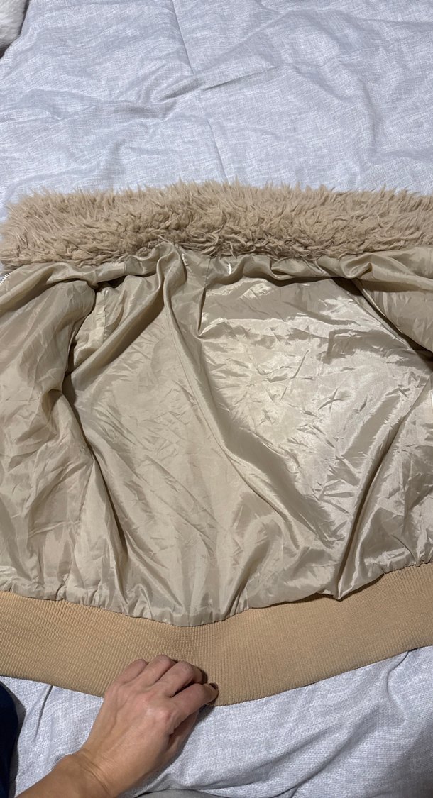 Bej Kürk Detaylı Kadın Ceket - Görsel 2