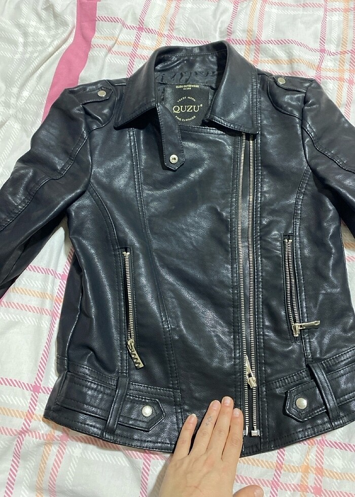 Kadın deri ceket - Görsel 4