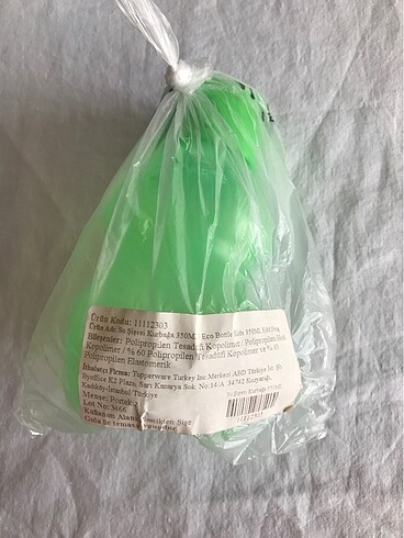 Beden Tupperware Eko Şişe Kurbağa Suluk