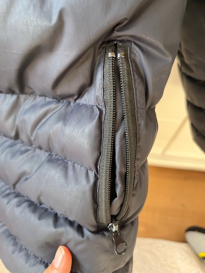 Lacivert Erkek Çocuk Fermuarlı kapüşonlu Mont - Görsel 5