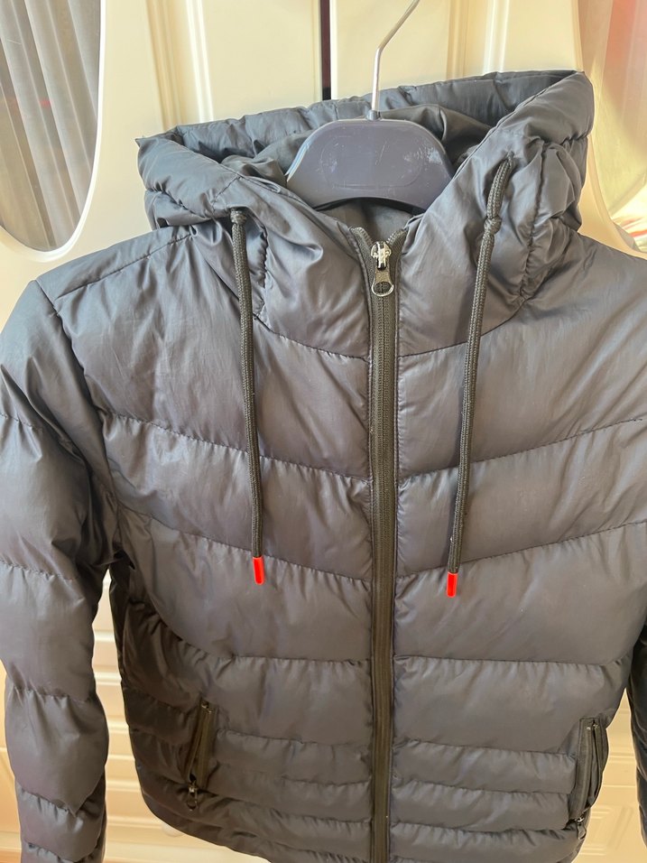 Lacivert Erkek Çocuk Fermuarlı kapüşonlu Mont - Görsel 2