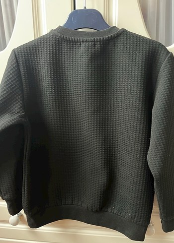 Erkek Çocuk Siyah Örgü Sweatshirt - Görsel 5
