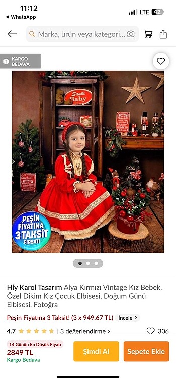 Zara Kız bebek elbise