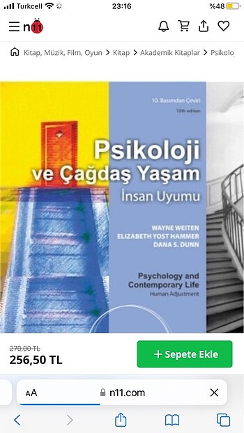 Psikoloji ve çağdaş yaşam insan uyumu kitap