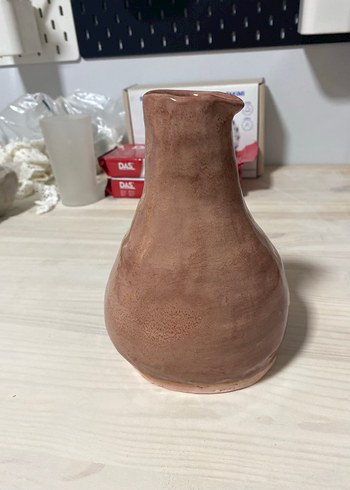 Pastel Bej Seramik Vazo - Görsel 5